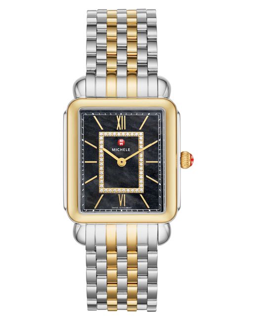 Michele Metallic Deco Ii Diamond Bracelet Watch