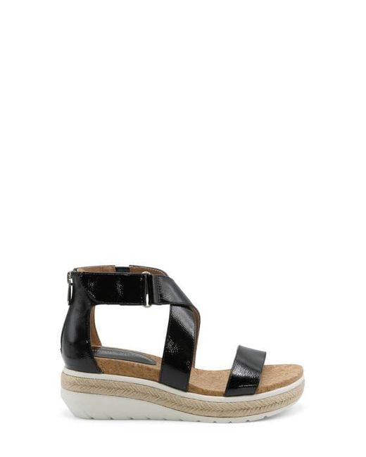 Adrienne Vittadini Black Cape Ann Wedge Sandal