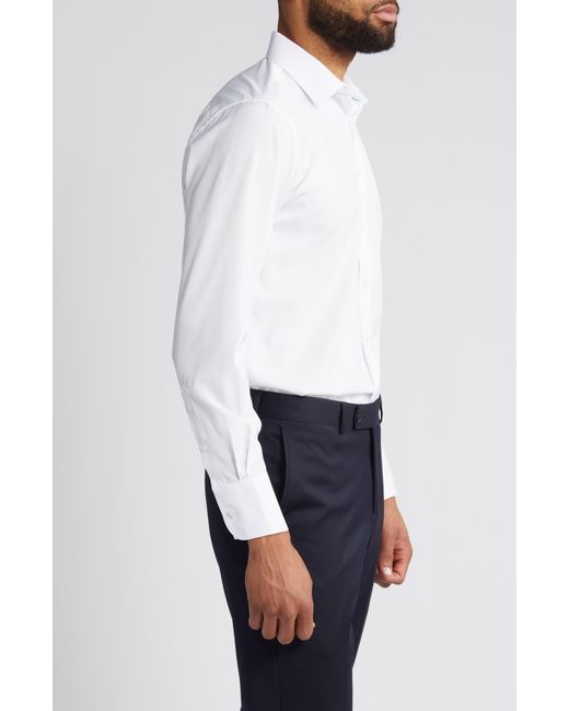 Nautica White Slim Fit Solid Dress Shirt for men