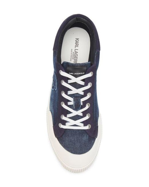 Karl Lagerfeld Blue Low Top Sneaker for men