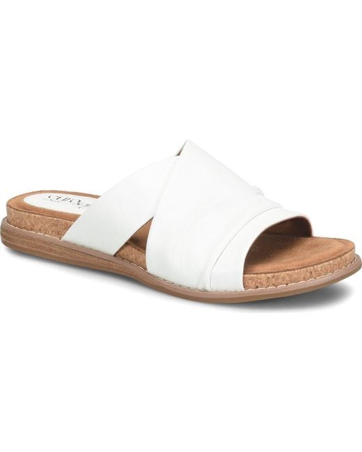 EuroSoft White Elesha Slide Sandal