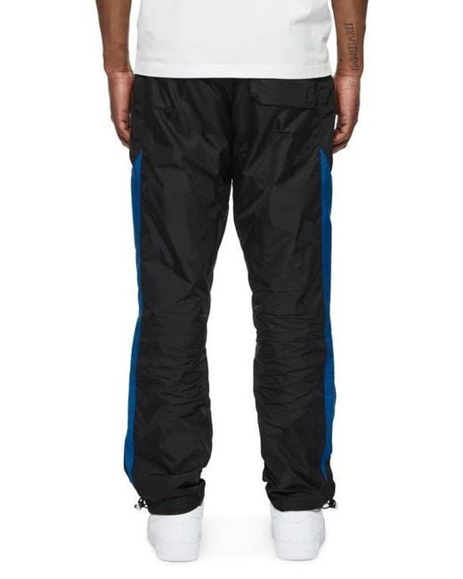 Purple Brand Black Colorblocked Nylon Pants for men
