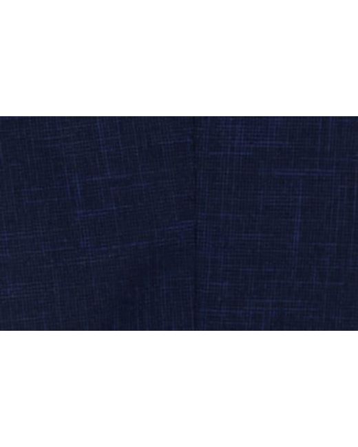ZEGARIE Blue Tattersall Mélange 3-Piece Suit for men