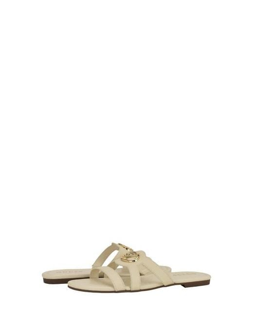 Guess Metallic Layora Slide Sandal