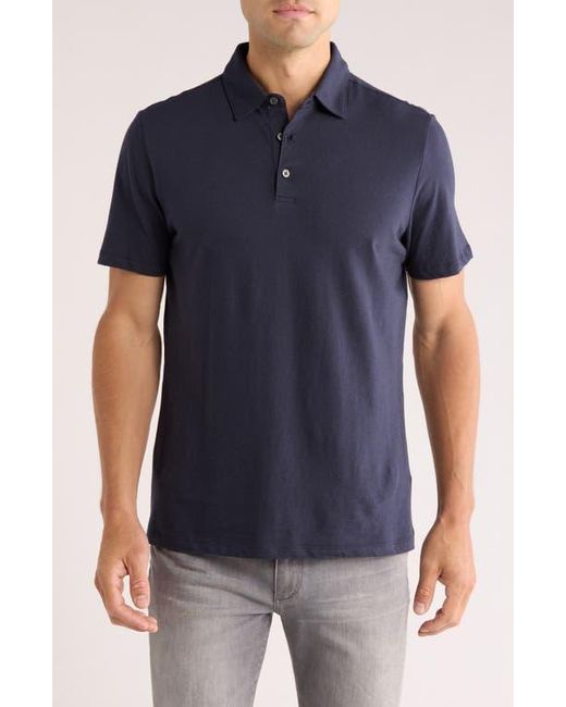 WESTZEROONE Blue Morris Ville Cotton Polo for men