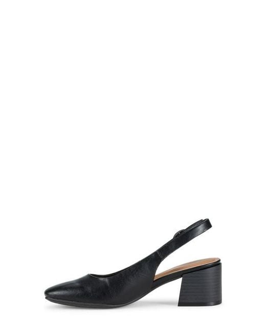 BareTraps Black Ester Block Heel Slingback Pump