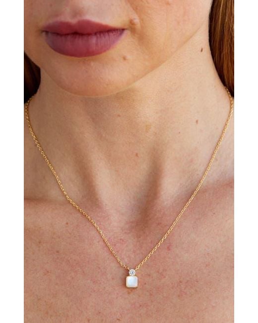 SAVVY CIE JEWELS Metallic Cubic Zirconia Birthstone Pendant Necklace