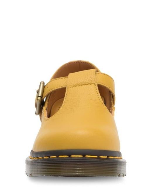 Dr. Martens Polley T-Bar Shoe in Yellow | Lyst