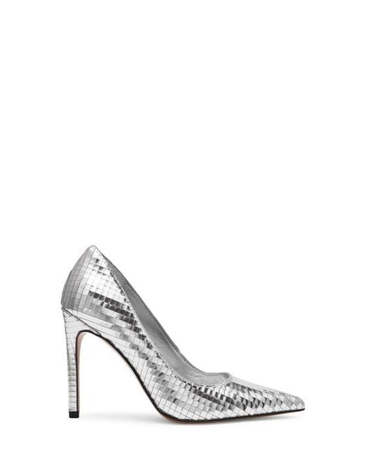 Steve Madden White Noir Pointed Toe Pump