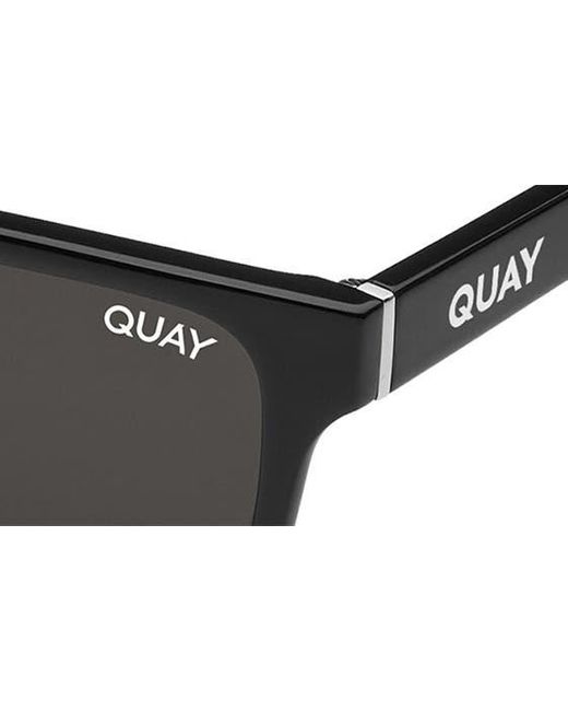 Quay Black On Tour 43mm Square Polarized Sunglasses for men