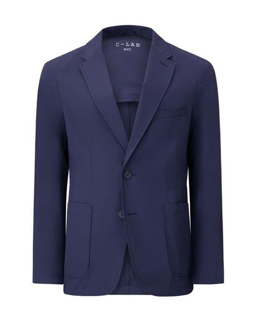 C-LAB NYC Blue Packable Woven Tech Jacket for men