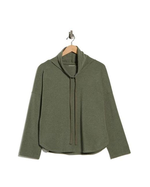 Max Studio Green Funnel Neck Pullover