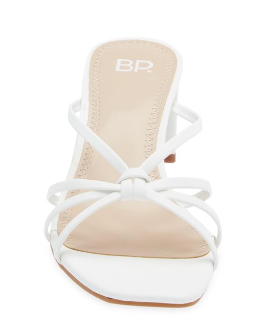 BP. White Karsyn Strappy Slide Sandal