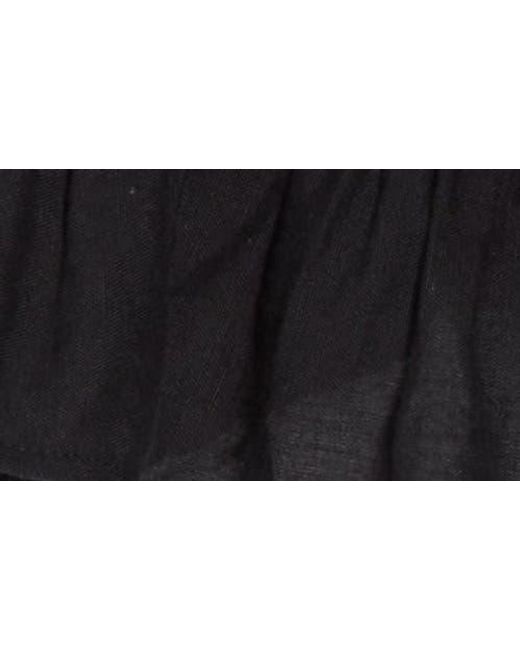 NSR Black Strappy Ruched Camisole