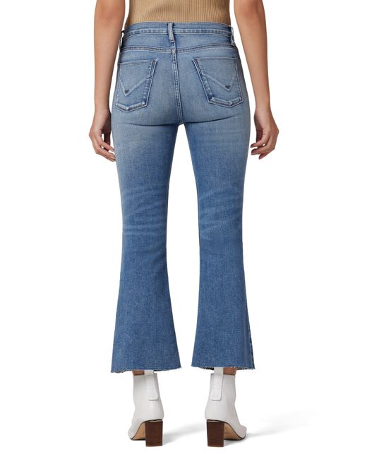 Hudson Blue Barbara High Waist Distressed Bootcut Crop Jeans