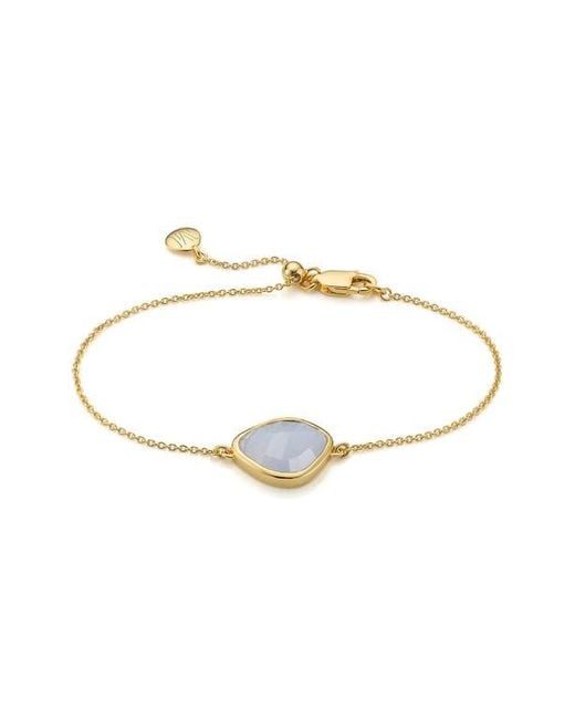 Monica Vinader Multicolor 18K Vermeil Siren Lace Agate Nugget Bracelet