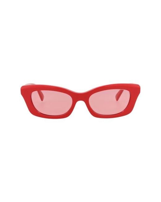 McQueen Red 52Mm Rectangular Sunglasses