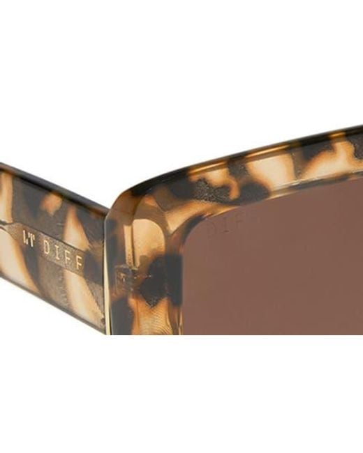 DIFF Brown Katie 52Mm Gradient Rectangle Sunglasses