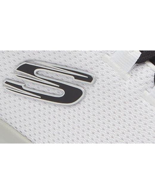 Skechers White D'Lux Walker Lace-Up Sneakers for men