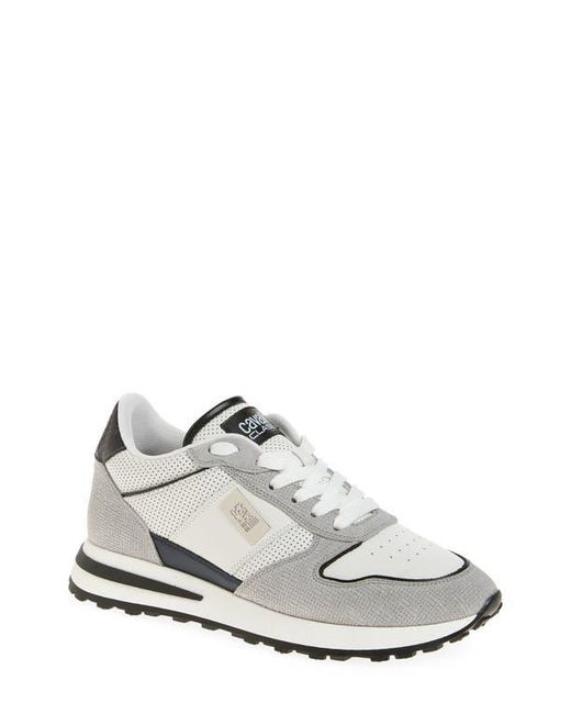 Roberto Cavalli White Perforated Sneaker for men