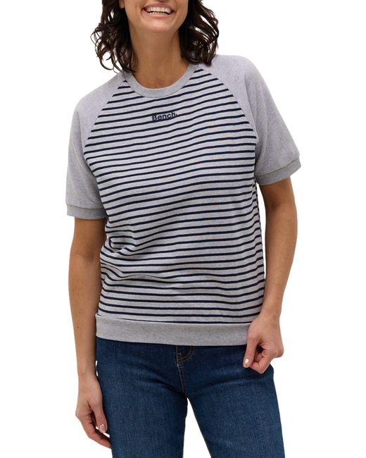Bench Blue Masina Stripe Raglan Sleeve T-shirt