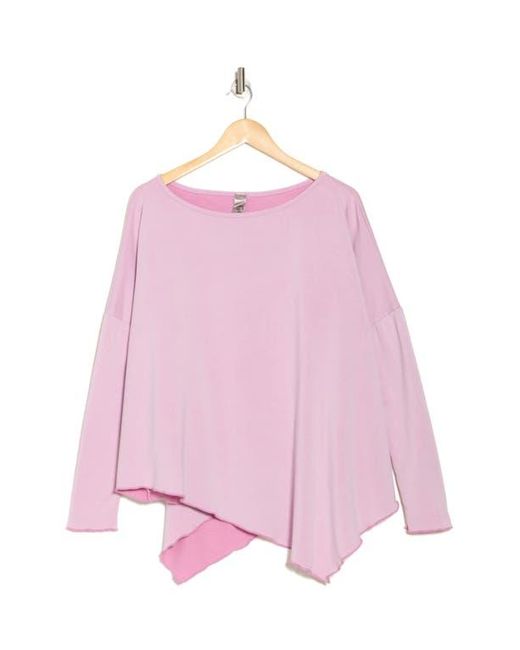 Go Couture Pink Asymmetric Hem Sweater