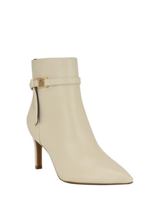 Tommy Hilfiger Natural Twjorine Logo Manmade Ankle Boots