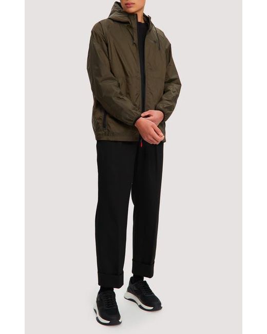 Noize Brown Hooded Windbreaker for men