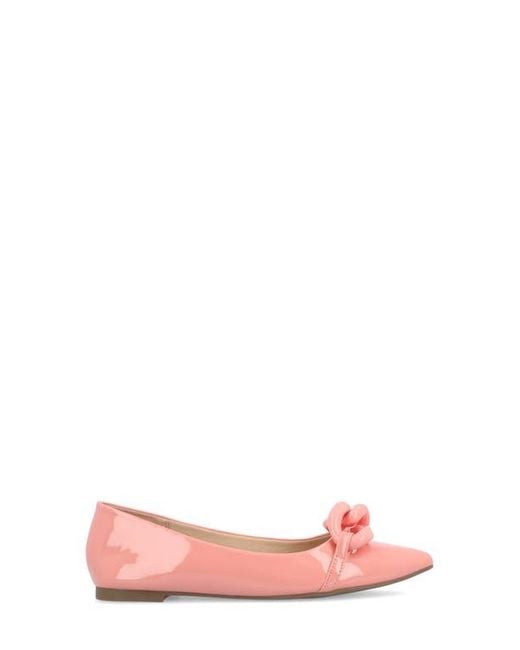 Journee Collection Pink Clareene Pointed Toe Flat