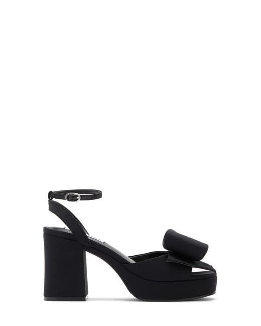 Steve Madden Black Aerin Bow Platform Sandal