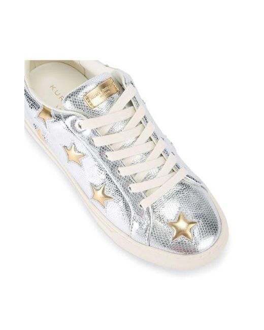 Kurt Geiger White Lane Star Snakeskin Embossed Sneaker
