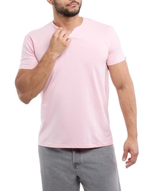 Xray Jeans Red Split-Neck Cotton Jersey T-Shirt for men