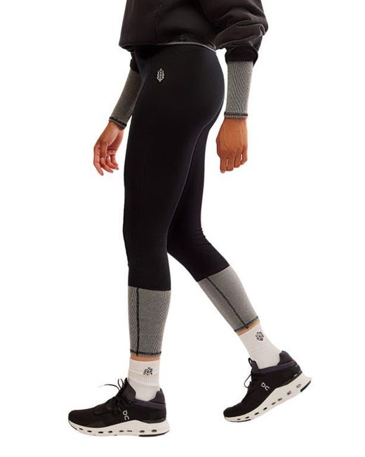 Free People Black Moonlight Wool Blend Base Layer Leggings