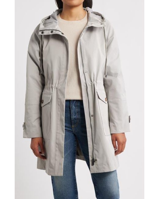 Bernardo Gray Hooded Raincoat