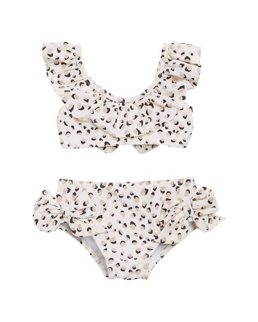 Jessica Simpson Retro Floral Print 2-piece Bikini Swimsuit in White | Lyst