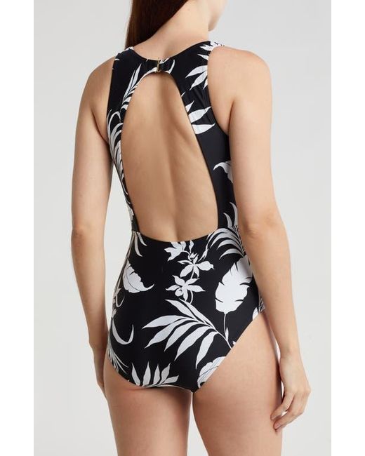 Jantzen Black High Neck One-Piece Swimsuit
