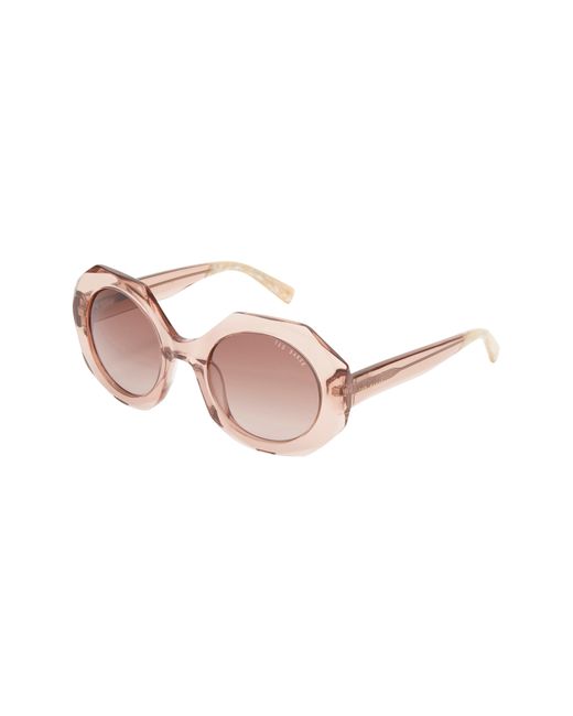 Ted Baker Pink 51mm Round Sunglasses