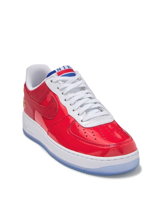 Nike Red Air Force 1 '07 Lv8 In.1989 Nba Finalsin. Shoes for men