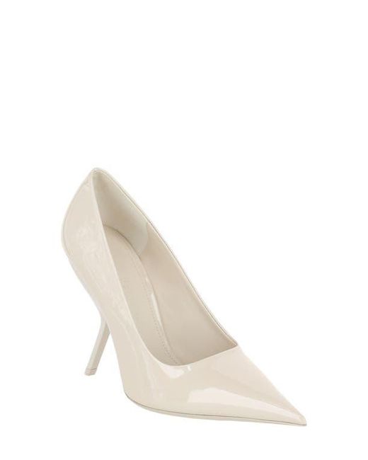 Ferragamo White Pointed Toe Pump