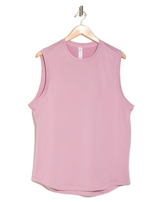 90 Degrees Pink Air Sense Iconic Textured Muscle Tank for men