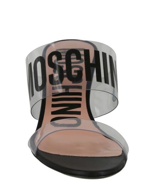 Moschino White Clear Strap Sandal