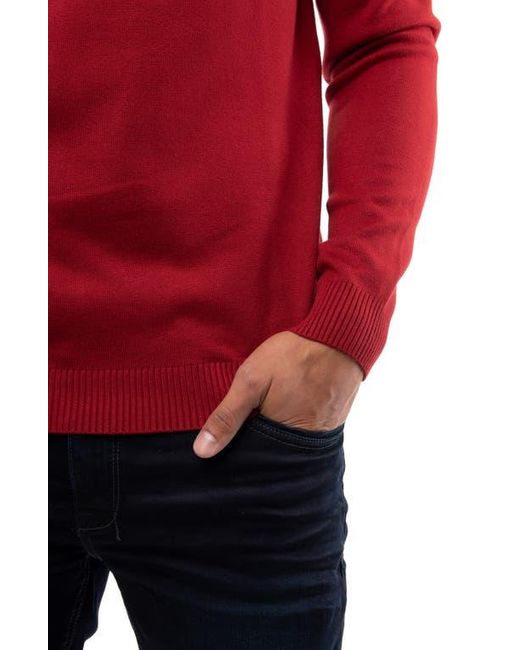 Xray Jeans Red Crewneck Viscose-Blend Knit Sweater for men