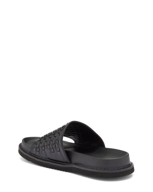 Steve Madden Black Onyx Woven Slide Sandal for men