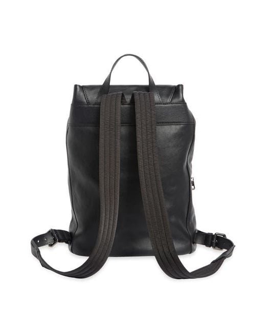 Longchamp Black Lc3D Medium Leather Backpack