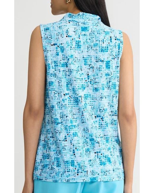 Kasper Blue Pleat Front Shell