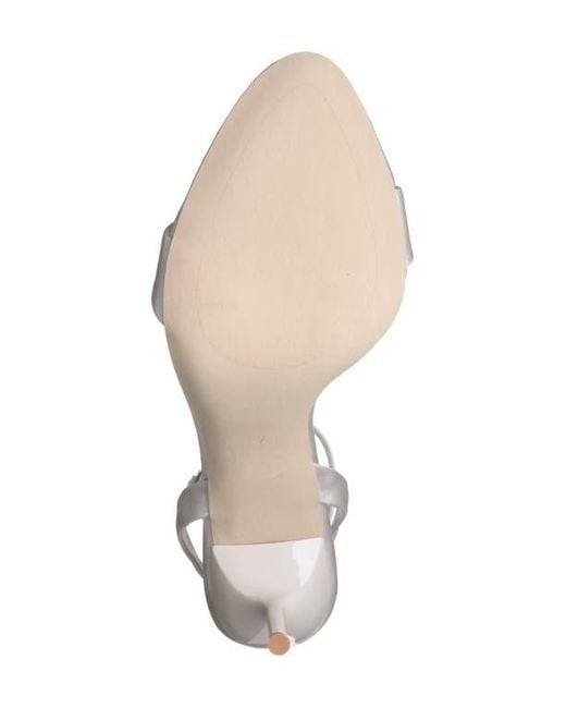 Jeffrey Campbell White Blossmz Ankle Strap Satin Sandal