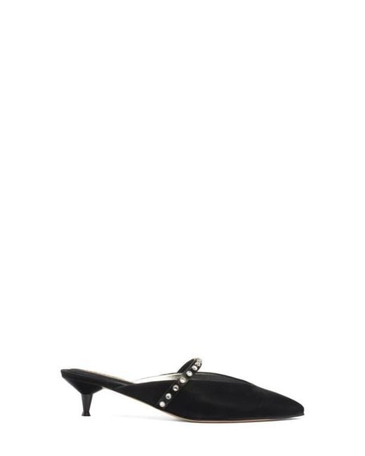 McQueen Black Stud Pointed Toe Mary Jane Mule