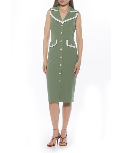 Alexia Admor Green Jean Sheath Dress