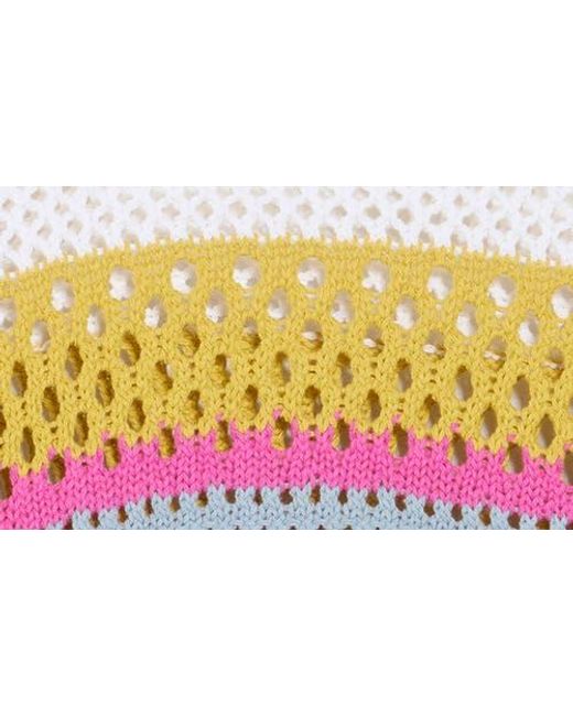 525 White Arya Cotton Openwork Sweater