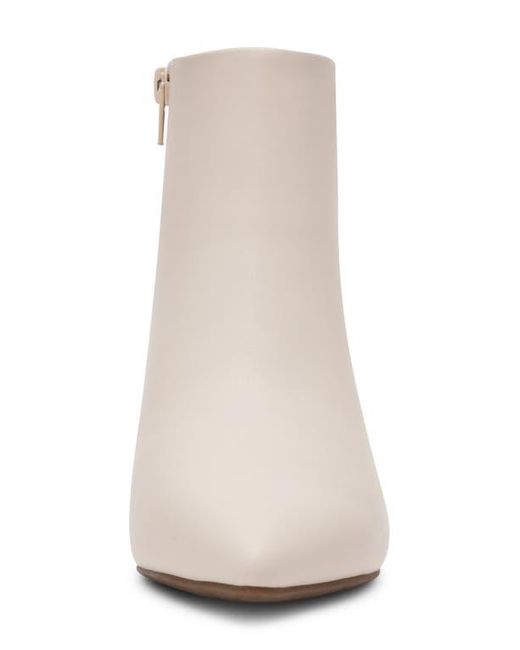 Anne Klein White Francesca Kitten Heel Bootie